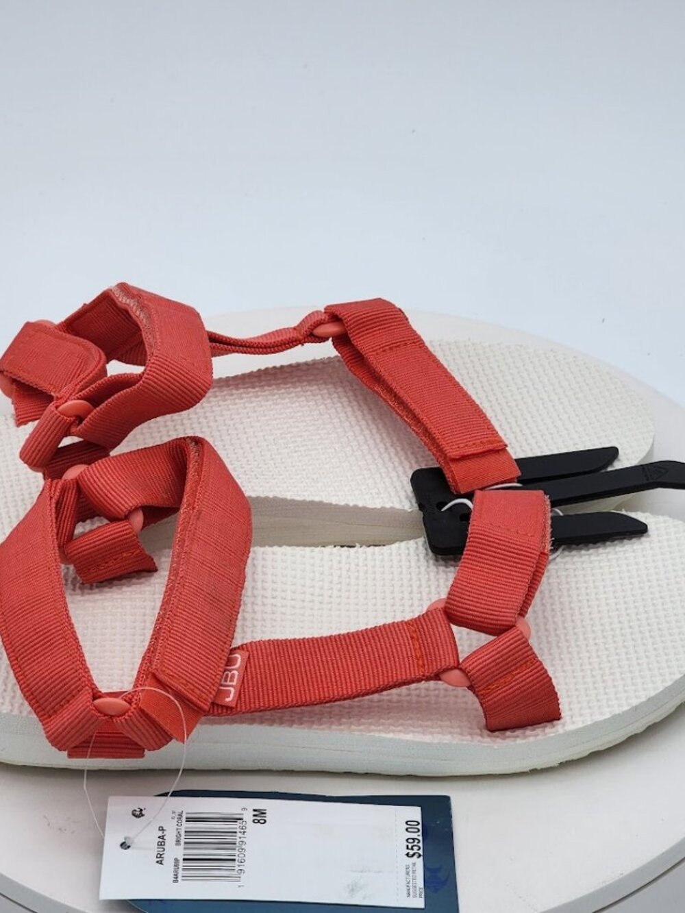 JBU Aruba-LP Coral Pink Sport Sandals Women’s Size 8 - Picture 6 of 9